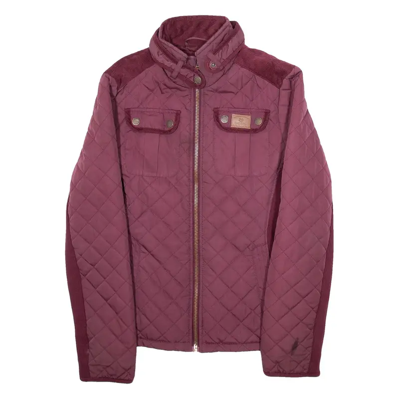 DIESEL Womens Quilted Coat Purple M