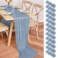 12 Pack Cheesecloth Table Runner 10ft Rustic Gauze Table Runner 35 x 120 Inch Cheese Cloth Table Runner Boho Decoration for W...