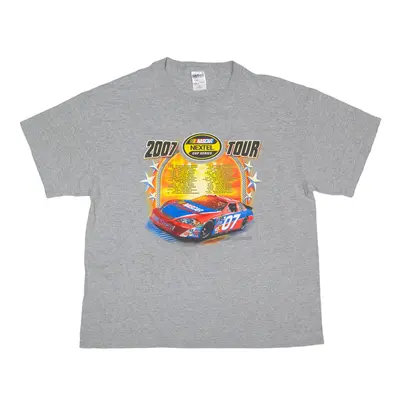 GILDAN Nascar 2007 Tour T-Shirt Grey Short Sleeve Mens XL