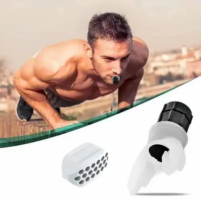 Lung Capacity Training Equipment, 1 Set Lung Trainer & Jaw Exerciser, Sport Breathing Exerciser, Breathing Trainer for Lung S...