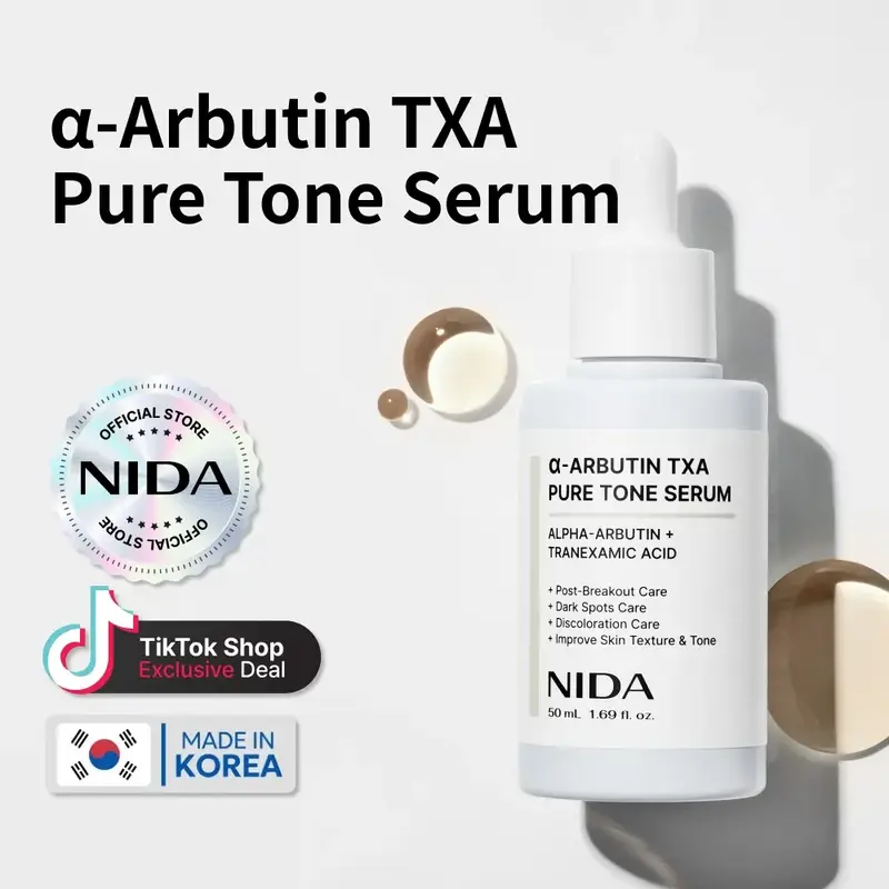 NIDA alpha-Arbutin TXA Pure Tone Serum Dark Spots Skin Tone Glow