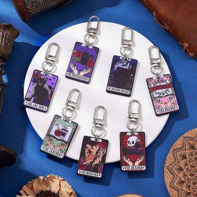 Acrylic Pendants with Alloy Swivel Clasps and 304 Stainless Steel Jump Rings Decorations