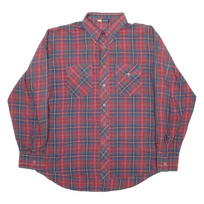 WRANGLER Mens Shirt Red Check Long Sleeve XL