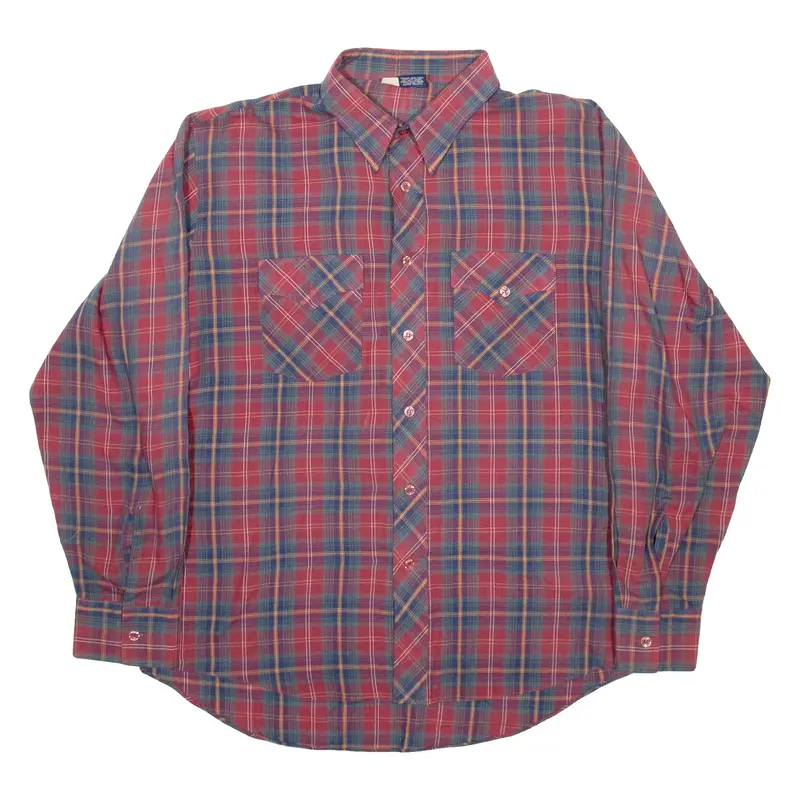 WRANGLER Mens Shirt Red Check Long Sleeve XL