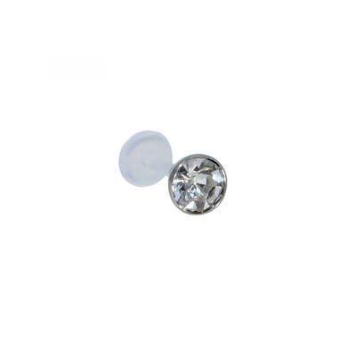 Acrylic Micro Pave Cubic Zirconia Labrets Piercing Jewely for Women Men