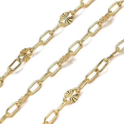 Brass Textured Dapped Chains