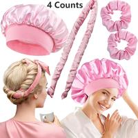 Hair Tool Set, 4 Counts/set Flexible Hair Curler Professional Sleeping Hair Care & Styling Tool Set, Heatless Styling Tools f...