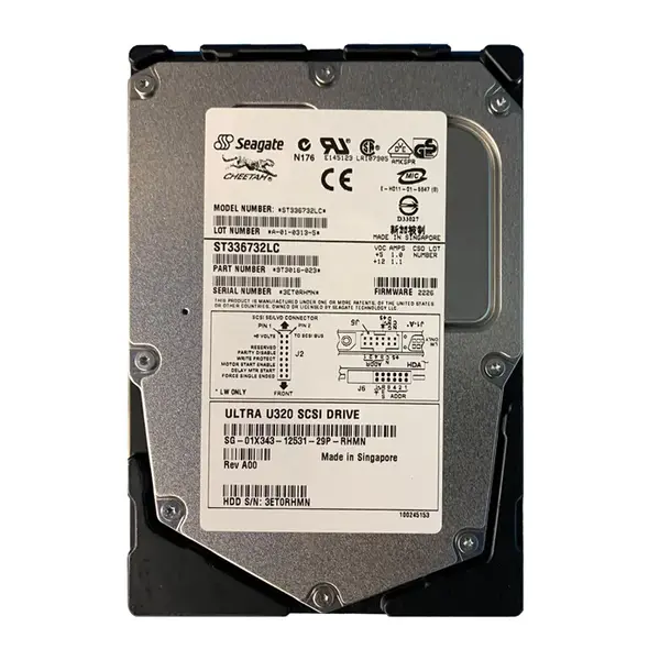 9T3016-023 Seagate 36.7GB Ultra-320 SCSI 15000 3.5-inch 8MB Hard Drive