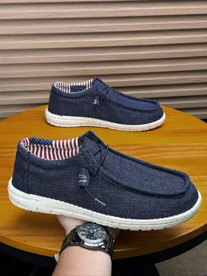 Men's Fashionable Plain Color Slip-on Loafers, Casual Comfortable Breathable Shoes for Outdoor, Lightweight Breathable Shoes ...