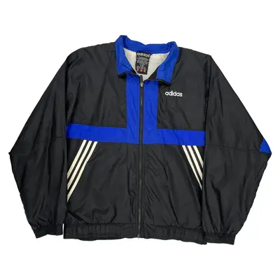 Adidas Jacket - Large Blue Nylon