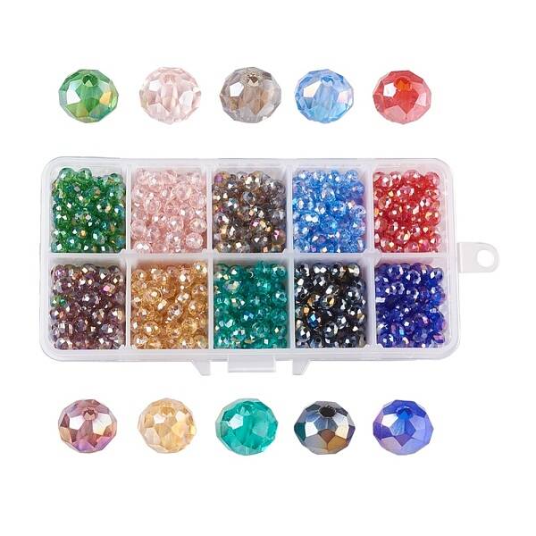 10 Colors Electroplate Glass Beads