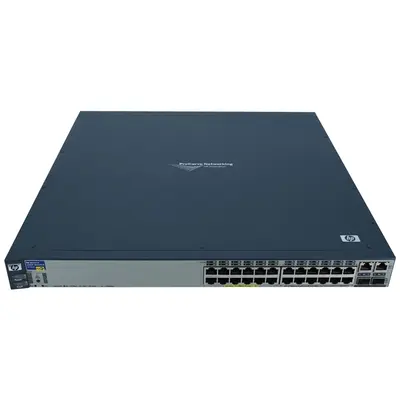 HP J8164A#AAB | ProCurve 2600 Series 2626-PWR 24 x 10/100Base-TX RJ-45 PoE and 2 x 1GbE RJ-45/SFP Dual-Personality Ports Laye...