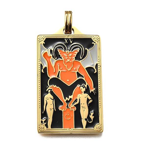 Tarot 304 Stainless Steel Enamel Pendants