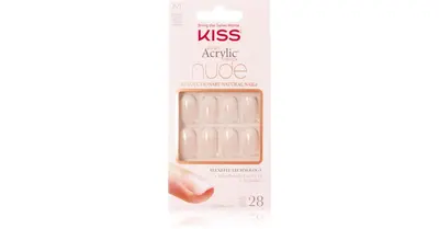 Kiss my face Salon Acrylic French Nude Nails 64267 ( 28 pieces ) - French manicure acrylic nails for a trendy look naturale
