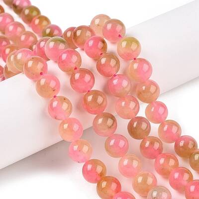 Dyed Natural White Jade Beads Strands