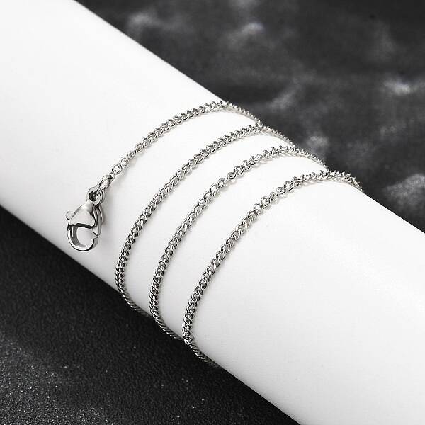 201 Stainless Steel Twisted Chain Necklaces