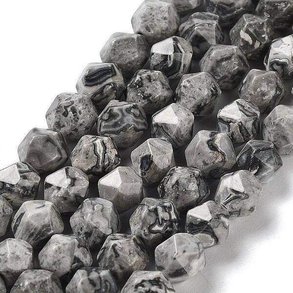 Natural Map Stone Beads Strands