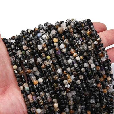 Natural Black Tourmaline Beads Strands