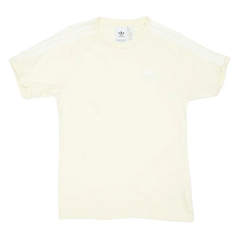 ADIDAS Womens T-Shirt Yellow S