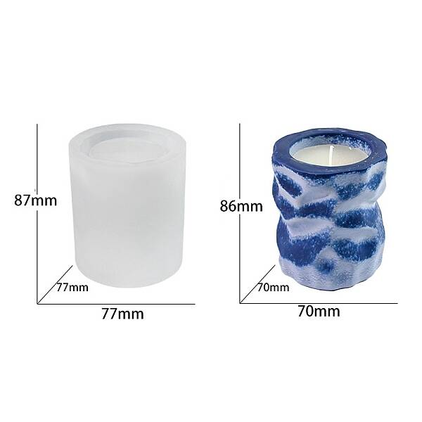 Food Grade Irregular Column DIY Silicone Candle Molds