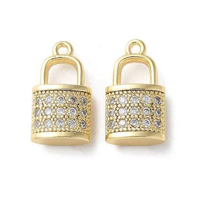 Brass Micro Pave Cubic Zirconia Pendants