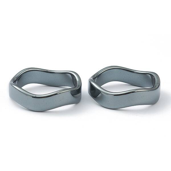 Non-magnetic Synthetic Hematite Finger Rings