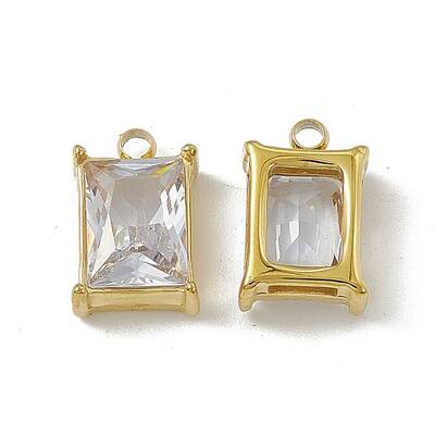 PVD Vacuum Plating 201 Stainless Steel Glass Charms