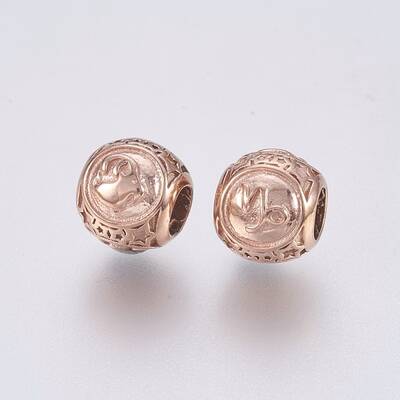 316 Surgical Stainless Steel European Beads
