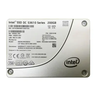 SSDSC2BX200G401 Intel DC S3610 200GB Multi-Level Cell SATA 6Gb/s 2.5-Inch Solid State Drive