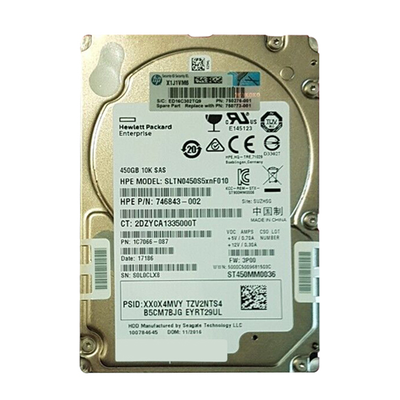746843-002 HP 450GB 6Gb/s SAS 10000 2.5-inch Hard Drive