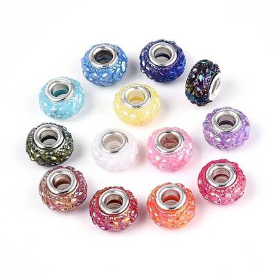Opaque Resin European Beads