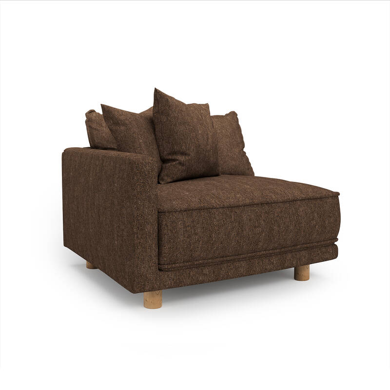 Oslo Sectional Left Side End Piece (Bourbon Boucle)