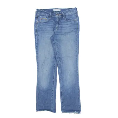 LEVI'S 505 Jeans Blue Denim Regular Straight Stone Wash Womens W27 L26