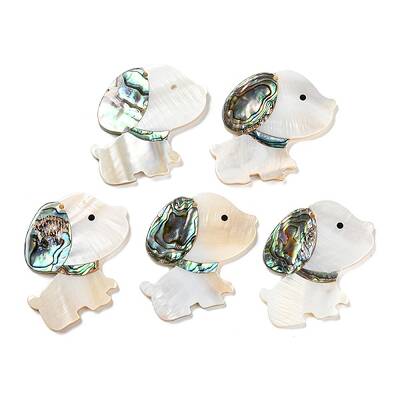 Natural Freshwater Shell & Paua Shell & Natural White Shell Pendants