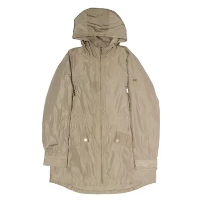 MICHAEL KORS Lightweight Womens Parka Coat Gold Hooded M
