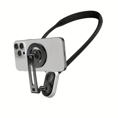 Magnetic Suction Phone Neck Hanging Bracket, Sports Camera Neck Hanging Fixing Holder Ring, 1 Count Chest Phone Bracket for F...