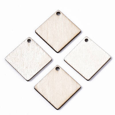 Unfinished Natural Poplar Wood Pendants
