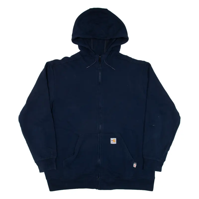 CARHARTT Mens Blue Hoodie Full Zip XL