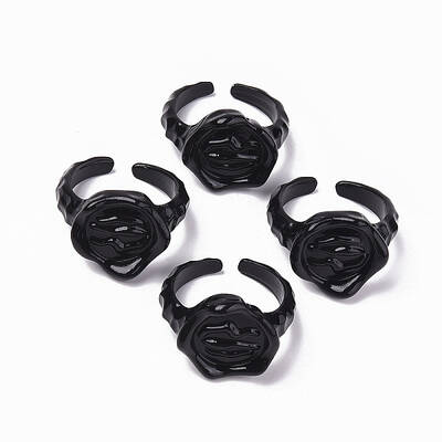 Spray Painted Alloy Cuff Rings