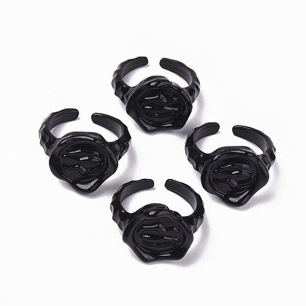 Spray Painted Alloy Cuff Rings