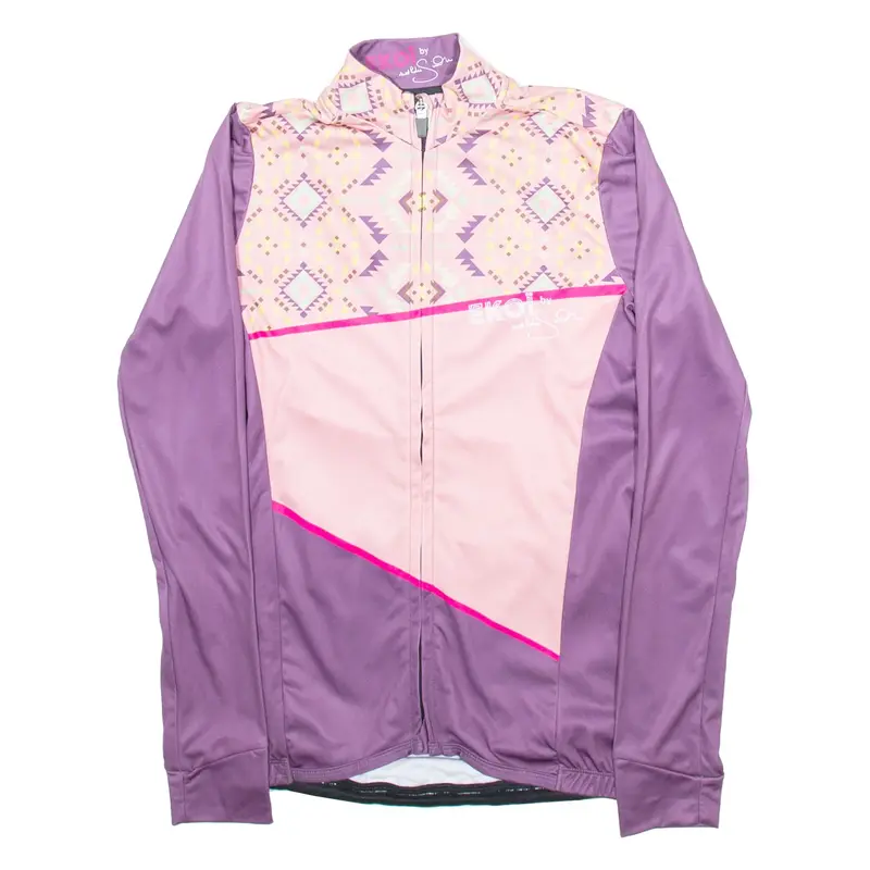 EKOI Full Zip Cycling Womens Jersey Purple Long Sleeve S