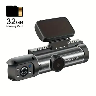 1080P Car DVR, Car DVR with 32GB Storage Card, Rechargeable Mini Car Dash Cam, Car Front Camera with Night-Vision, Car Vide...