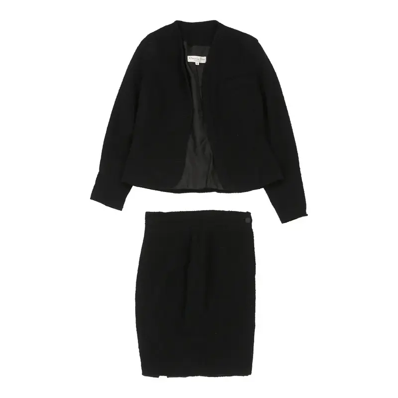 Christian Dior Co-Ord - XS Black Wool Blend | Size: x-small