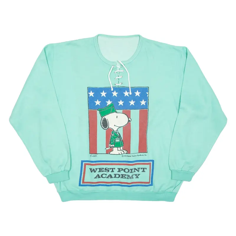 Mens Sweatshirt Blue V-Neck 2XL