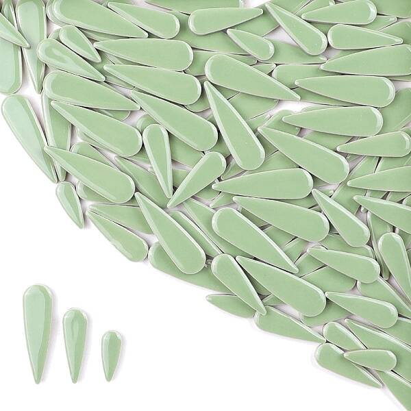3 Styles Teardrop Shape Porcelain Mosaic Tiles