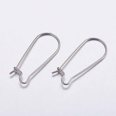 Tarnish Resistant 316 Surgical Stainless Steel Hoop Earrings Settings