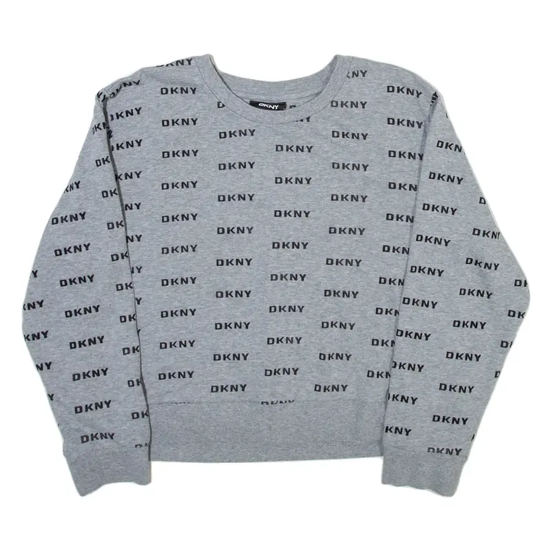 DKNY Womens Sweatshirt Grey Crew Neck L