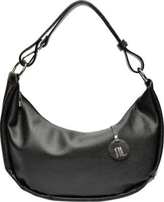 Anna Luchini Borsa A Mano In Pelle Da Donna tinta nera