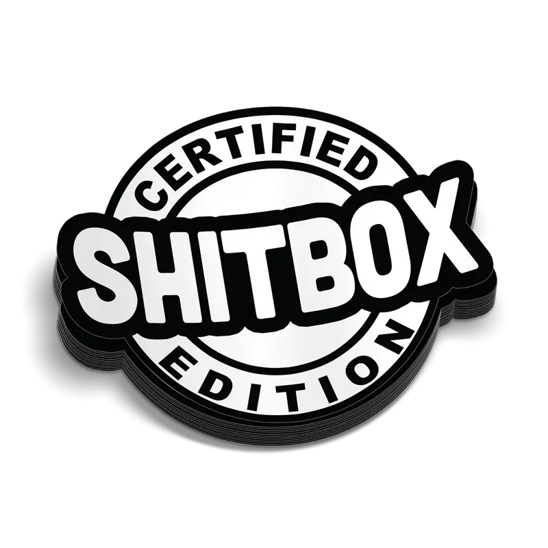 Shit Box Edition Hard Hat Decal