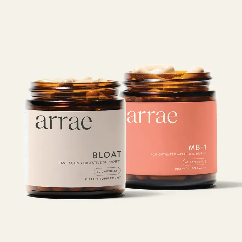 Arrae Debloat & Energize Duo | Fast-Acting Bloating Relief Digestive Enzymes + Natural Energy & Health Support | Organic Supp...